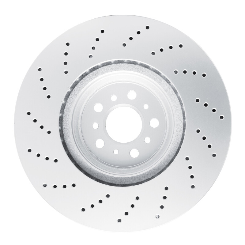 BMW M4 Brake Rotor (1) - Right Front - R1 Concepts - GeoSPEC Coated - Drilled - `21-`25